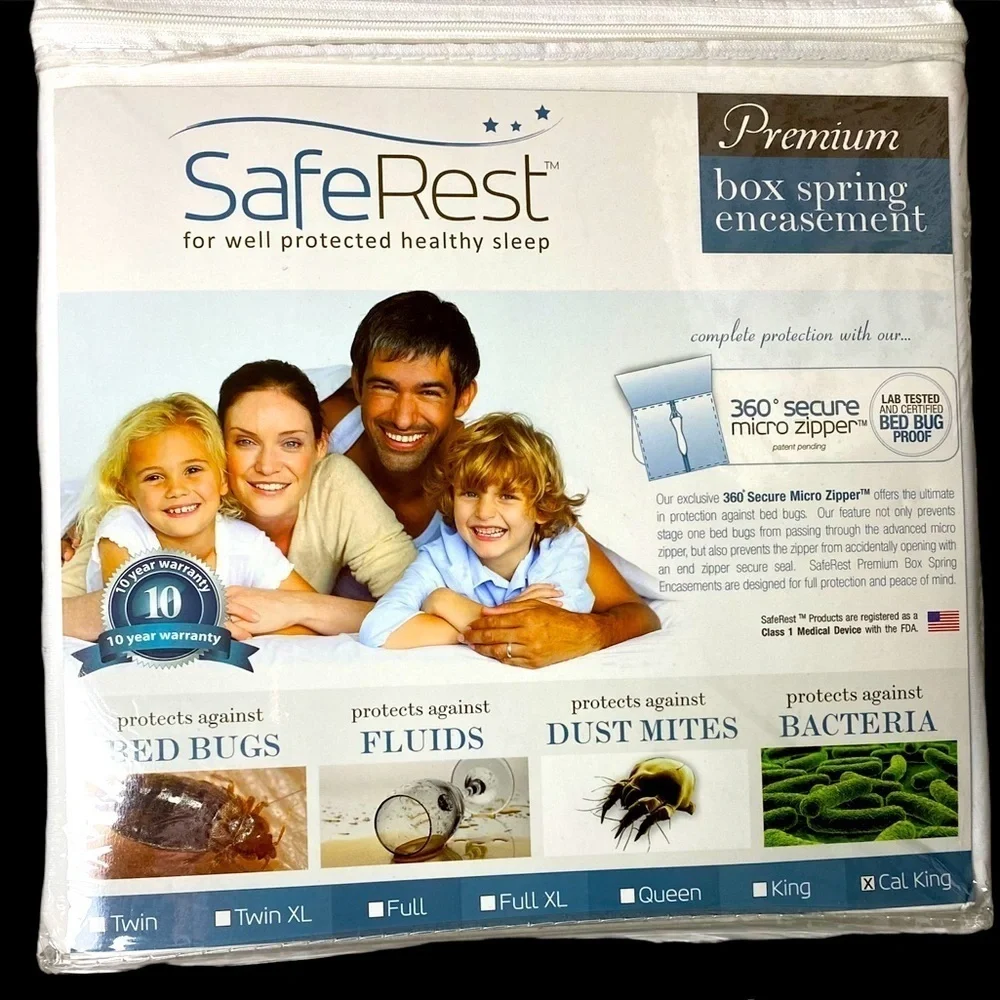SAFEREST~Premium CAL.KING Box Spring Encasement